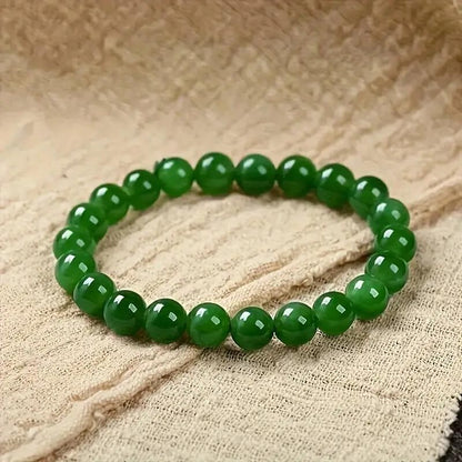 natural healing stone bracelet green jade for men women, healing jade bracelet green natural stone pack of 2, green jade beaded healing bracelet set unisex, natural jade bracelet pack of 2 for wellness
