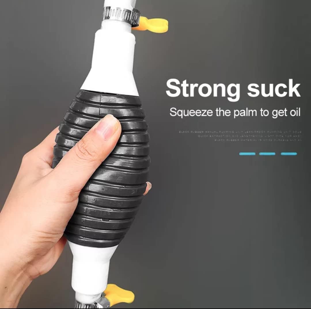fuel transfer pump, hand siphon pump, petrol diesel oil pump, manual liquid transfer pump, portable fuel pump, emergency car fuel pump, siphon kit, rubber hand pump