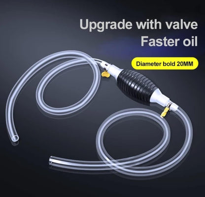 fuel transfer pump, hand siphon pump, petrol diesel oil pump, manual liquid transfer pump, portable fuel pump, emergency car fuel pump, siphon kit, rubber hand pump
