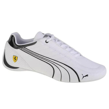 Men’s Driving Casual Shoes – White Synthetic Leather Lace-Up Sneakers | Stylish Lightweight Comfort Footwear for Daily Casual Wear (1 Pair)