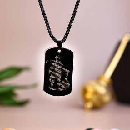 Religious Hanuman Chalisa locket in silver and gold, Stylish Hanuman Chalisa pendant necklace men,