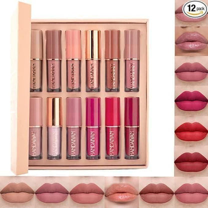 matte liquid lipstick, waterproof lipstick, smudge proof lipstick, long lasting lip color, multicolor lipstick set, velvet finish lipstick, liquid lipstick pack, women’s lipsticks,