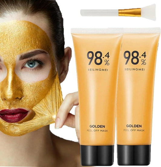 98.4% Gold Peel Off Mask – Anti Wrinkle & Moisturizing Face Mask (Pack of 2), gold peel off mask, 98.4% gold face mask, anti wrinkle gold peel mask, gold peel off mask for glowing skin, gold face mask for women and men, moisturizing gold face mask, gold peel off mask for oily skin, best gold mask for skin tightening, gold peel off face mask combo, gold face mask pack of 2, gold peel mask for anti aging, peel off gold mask with natural glow, gold facial mask for home use, gold peel off mask cream