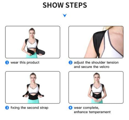 posture correction belt for pain relief and spine support, back brace belt for straightening posture, posture support belt for office and home use, spine alignment belt for back and shoulder support, unisex back posture corrector belt with adjustable straps,