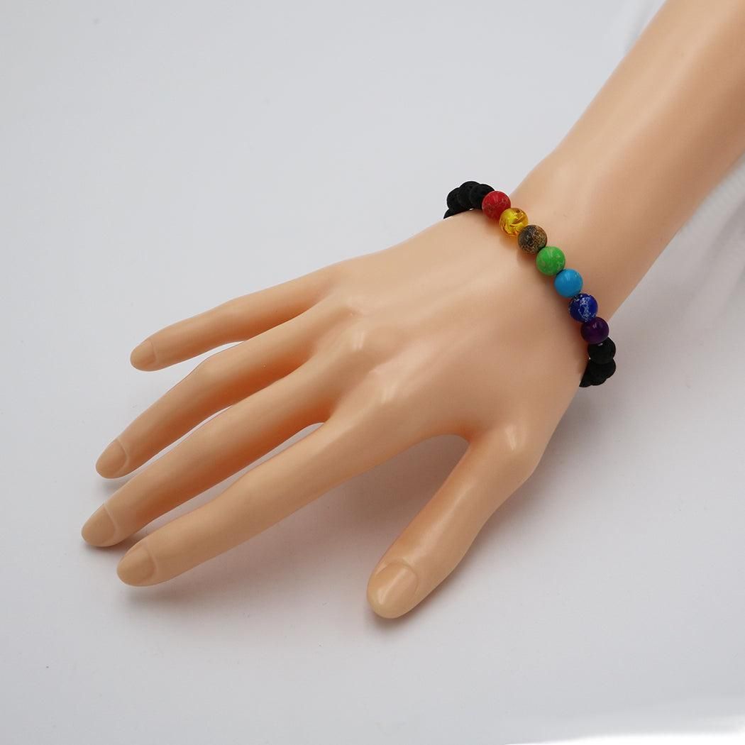 7 chakra bracelet with natural healing stones for men and women, buy chakra energy bracelet online in india, spiritual healing chakra bracelet with crystals, unisex 7 chakra stone beaded bracelet, energy balancing healing bracelet with natural stones, colorful chakra bracelet for men and women india, healing crystal bracelet for positive energy, natural stone chakra bracelet for spiritual balance, handmade 7 chakra gemstone bracelet india, multicolor energy bracelet with healing powers

