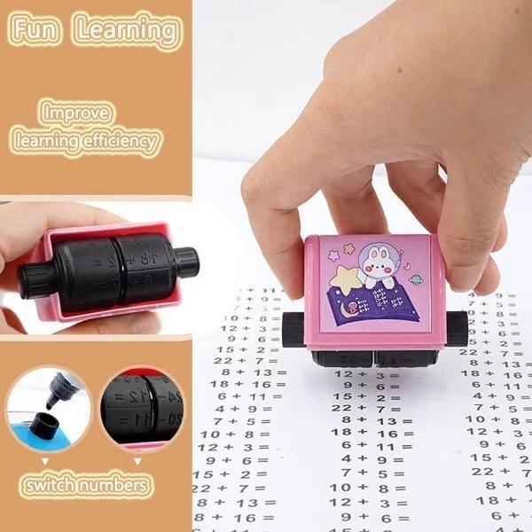 educational math stamps tools, kids addition learning stamps, math teaching stamps for children, roller stamps for math practice, addition roller stamps for kids, Birud educational math stamps set, math stamps for classroom use, kids math practice roller stamps