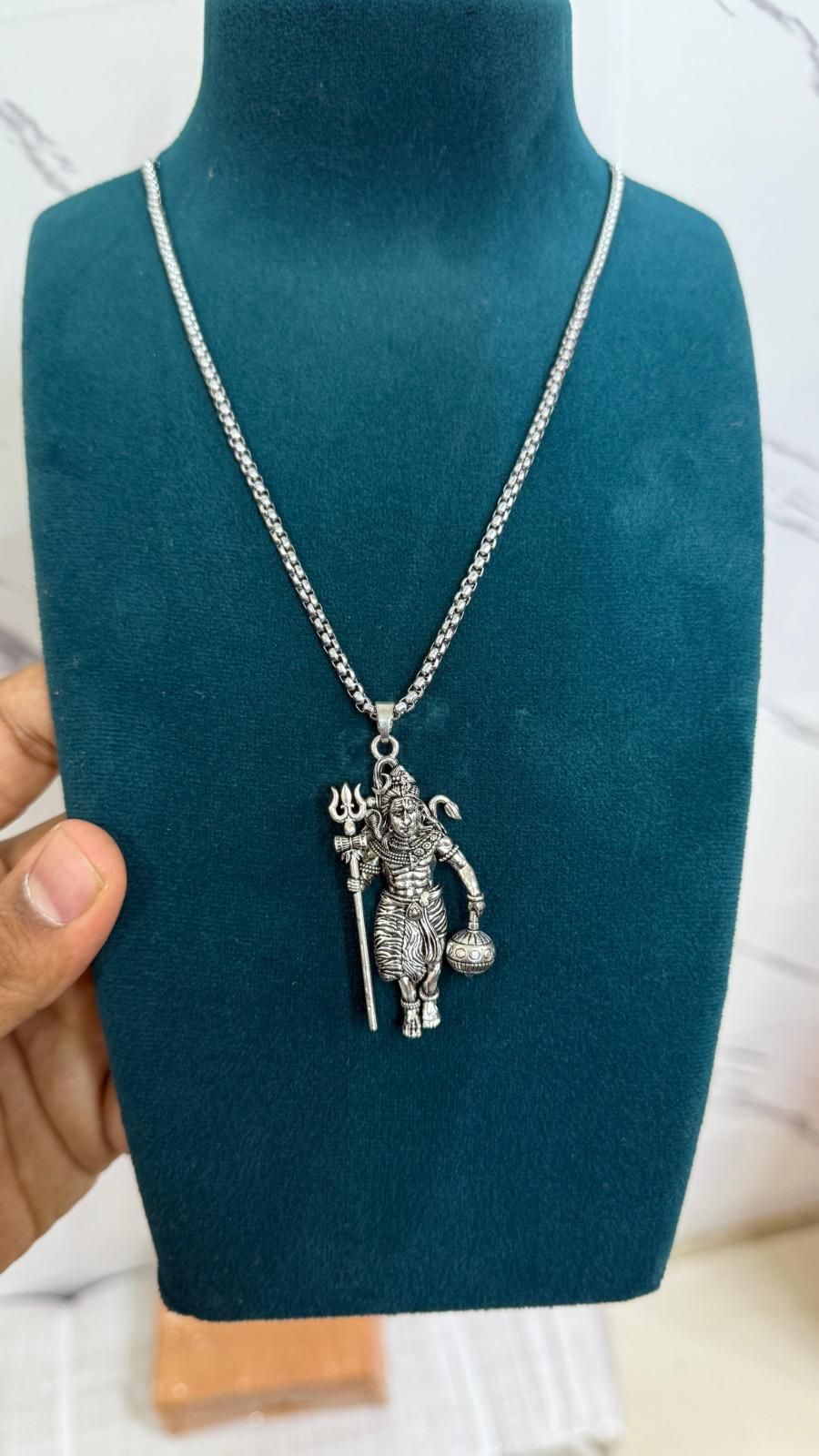 shivji pendant, lord shiva necklace, alloy pendant for men, casual spiritual jewelry, men’s shiva locket, spiritual pendant chain men, hindu god jewelry, shiva locket necklace, devotional shiva pendant, casual wear shiva chain

