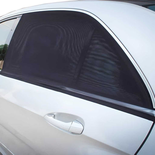 Universal Compatible Car Side Window Sun Shade Pullover – UV Protection Mesh Curtain Net (Pack of 4), car side window sun shade, universal car sunshade, UV protection car curtain, mesh sunshade for car, car window curtain net, car side window curtain, sunshade pullover for car, pack of 4 sunshades, car window UV protection net, breathable car sunshade

