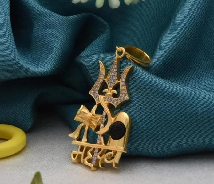 lord shiva damru pendant for men, mahadev jewelry with damru design, gold damru pendant necklace for men, shiva damru locket with chain, stylish gold plated shiva pendant, mahadev damru chain for men, spiritual damru pendant in gold finish, shiva locket with damru gold plated, devotional mahadev pendant for men

