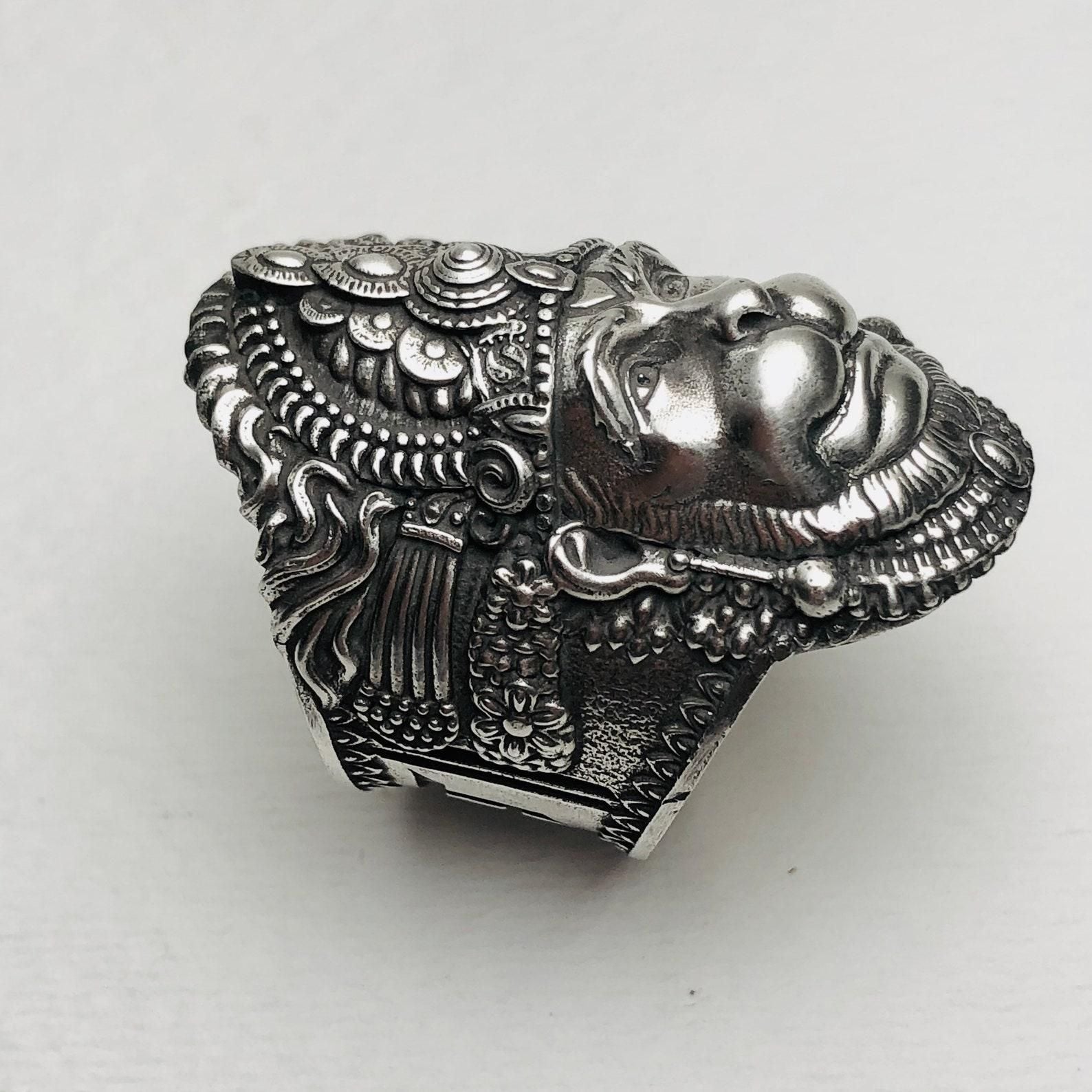religious silver ring for men, buy hanuman silver ring online india, men's spiritual silver ring with hanuman design, silver ring for hanuman devotees, bajrangbali jewelry for men silver ring, sterling silver hanuman ring for protection