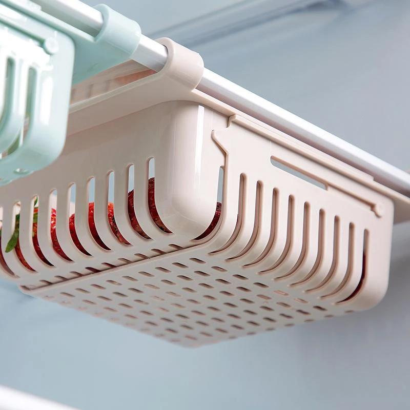 Fridge organizers to maximize storage space. fridge organizer drawer, adjustable fridge storage basket, refrigerator drawer set, kitchen storage drawer, pantry organizer bins, fridge storage solution, BPA-free fridge organizer