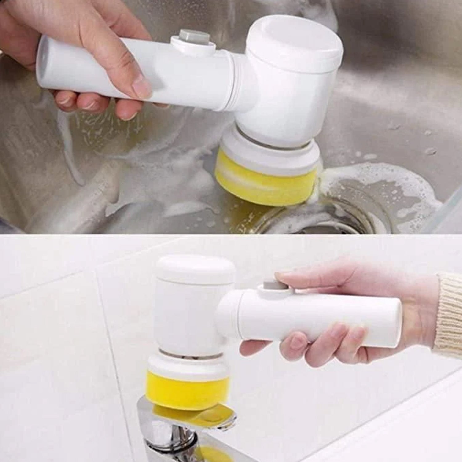 electric spin scrubber, rechargeable scrubber brush