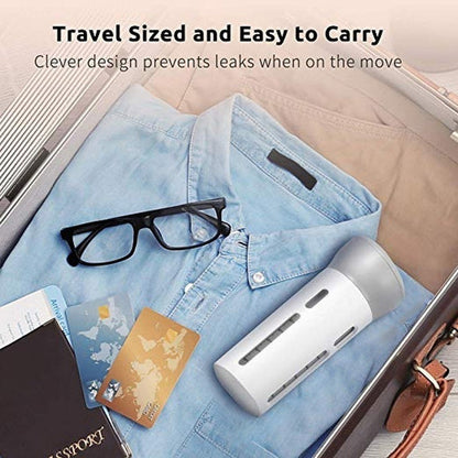 Travel dispenser set with 4 bottles, travel dispenser bottle, 4-in-1 travel bottle, leak-proof cosmetic container, refillable travel bottles, multicolor travel kit, travel toiletry bottle