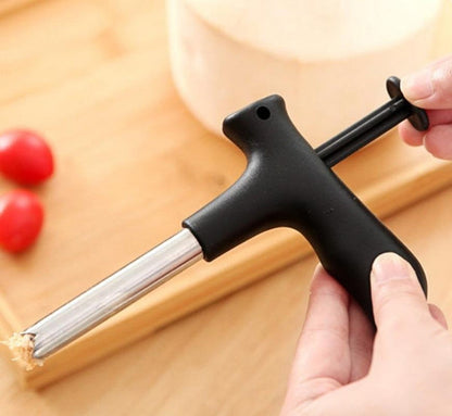 Coconut opener tool with sturdy design, coconut opener tool, stainless steel coconut driller, tender coconut cutter, coconut water straw opener, easy coconut drill tool, kitchen coconut opener