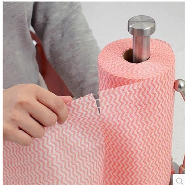 absorbent cleaning cloth roll for daily dusting, multipurpose disposable cleaning roll for home, best kitchen tissue roll for spills and stains,