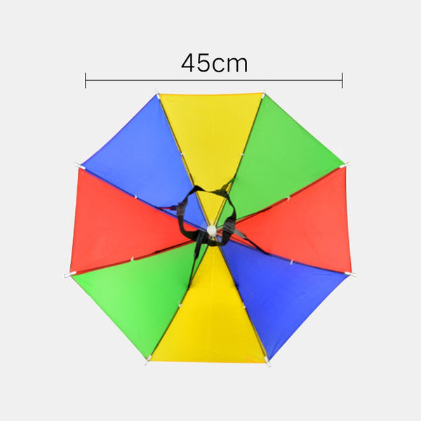 Hands-free umbrella hat, shields from sun and rain. umbrella hat, hands-free umbrella cap, kids rain cap, multicolor umbrella hat, head umbrella, sun protection cap, funny umbrella hat, nylon rainbow hat, fishing umbrella hat, umbrella cap for men and women