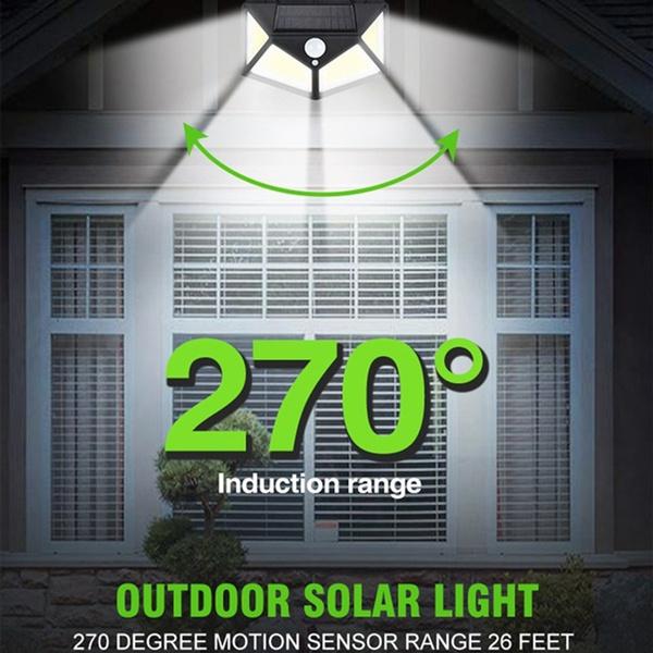 Solar-powered LED security lamp for garden and outdoor use. solar wall light, 100 led outdoor lamp, motion sensor solar light, waterproof garden light, outdoor security light, solar powered lamp for home, PIR sensor light, balcony solar light, solar motion light India