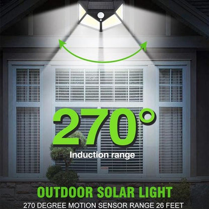 Solar-powered LED security lamp for garden and outdoor use. solar wall light, 100 led outdoor lamp, motion sensor solar light, waterproof garden light, outdoor security light, solar powered lamp for home, PIR sensor light, balcony solar light, solar motion light India
