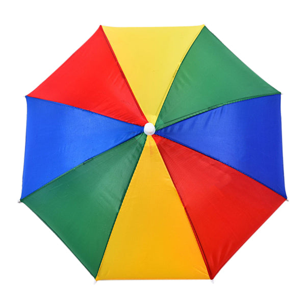 Umbrella hat for hands-free sun and rain protection. umbrella hat, hands-free umbrella cap, kids rain cap, multicolor umbrella hat, head umbrella, sun protection cap, funny umbrella hat, nylon rainbow hat, fishing umbrella hat, umbrella cap for men and women