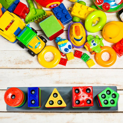 geometric shape toy, column blocks for kids, preschool educational toy, shape sorter, learning toy 3+ years, 5 column stacking blocks, cognitive skill toy