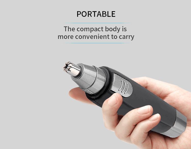 nose trimmer for men rechargeable, compact grooming device for facial hair,