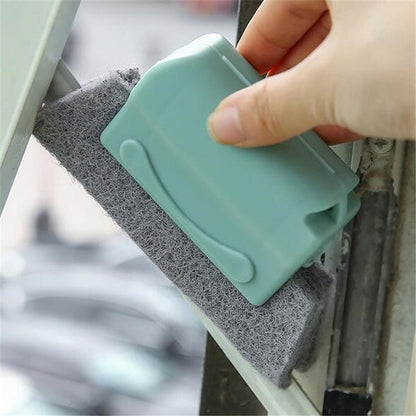 Brush for cleaning narrow window grooves. window groove cleaning brush, gap cleaning brush, handheld brush for corners, sliding door track cleaner, scouring pad brush, plastic cleaning brush, brush for vents, kitchen gap brush, window decontamination tool, narrow gap scrubber