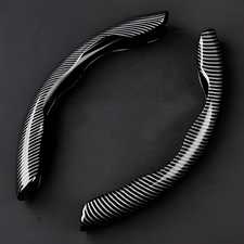 New Carbon Fiber ABS Texture Steering Wheel Grip Cover – Anti-Slip Durable Car Accessory (Random Color), steering wheel cover, carbon fiber steering wheel cover, ABS texture steering cover, car steering grip cover, anti-slip steering wheel cover, universal fit steering cover, durable steering wheel cover, car accessories steering cover, random color steering wheel cover

