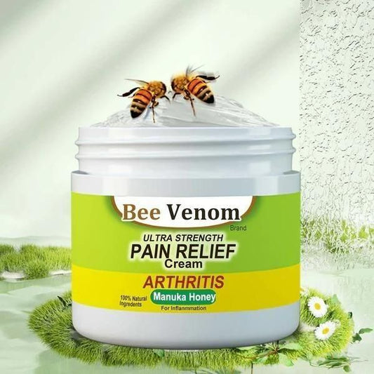 Bee Venom Ultra Strength Pain Relief Cream – Pack of 2 for Muscle, Joint & Back Pain, pain relief cream, ultra strength pain relief, bee venom cream for pain, muscle pain relief cream, back pain relief cream, cream for joint pain, pain relief cream for knee, pain relief for leg and arm, bee venom pain balm, ayurvedic pain relief cream, natural pain relief cream, pain relief cream for men and women, cream for neck pain, fast acting pain relief cream, pack of 2 pain relief cream