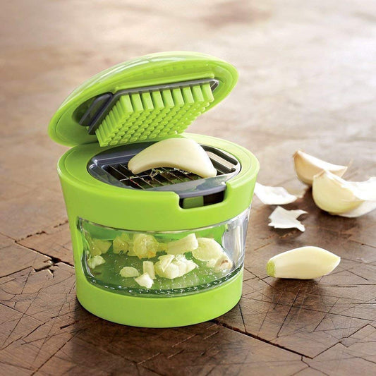 Ginger garlic crusher with handle for kitchen use, garlic cutter, mini chopper, vegetable crusher, garlic crusher, kitchen chopper, manual chopper, mini food processor, herb slicer, nut grinder