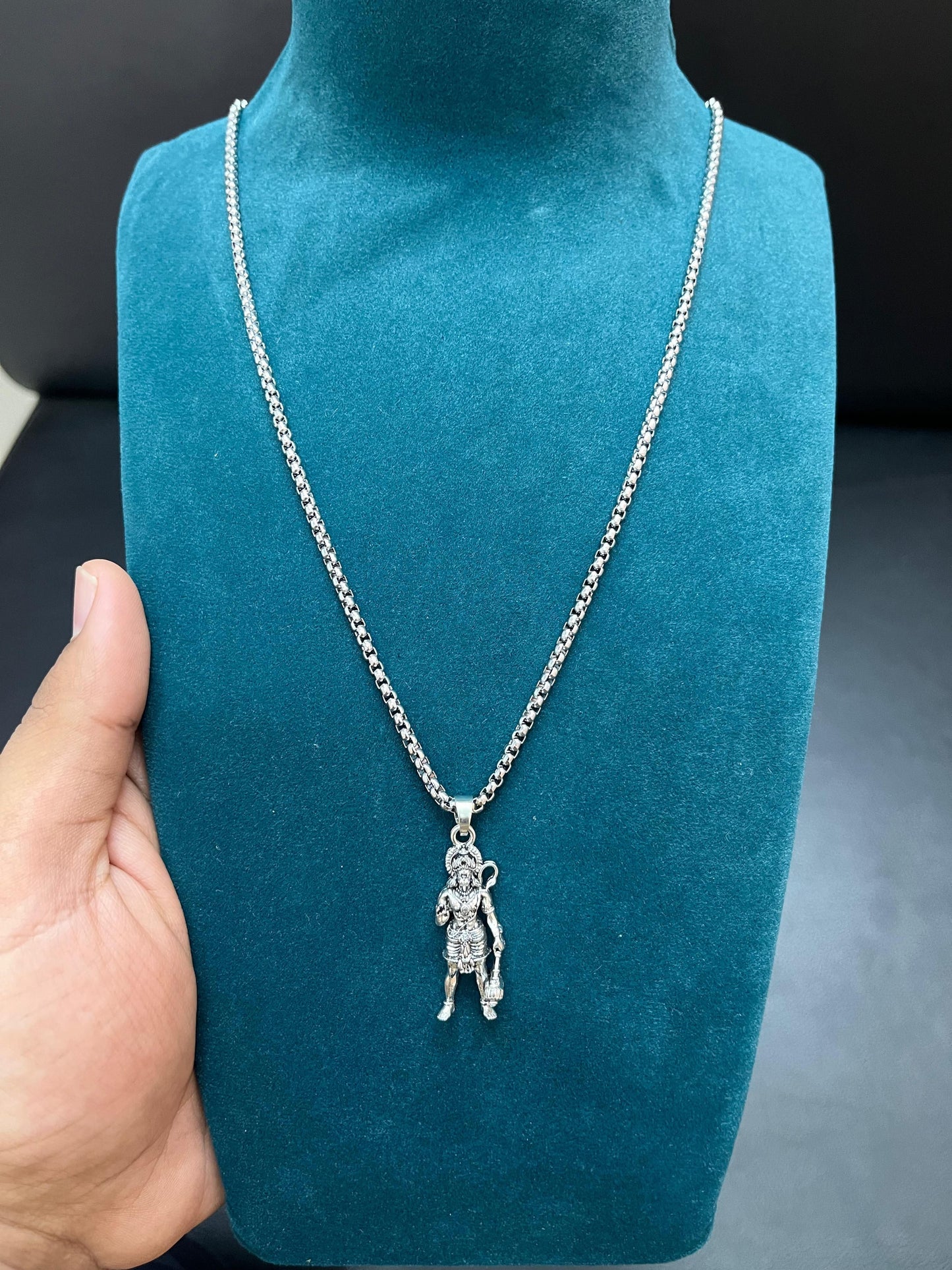 lord hanuman pendant with chain oxidised silver for men, oxidised silver hanuman ji locket necklace, spiritual hanuman pendant oxidised silver, men's devotional hanuman pendant chain, buy oxidised silver hanuman pendant online india, oxidised silver hanuman jewelry for men, oxidised silver hanuman ji locket with chain, devotional pendant necklace oxidised silver, lord hanuman ji pendant for daily wear, oxidised silver spiritual pendant men

