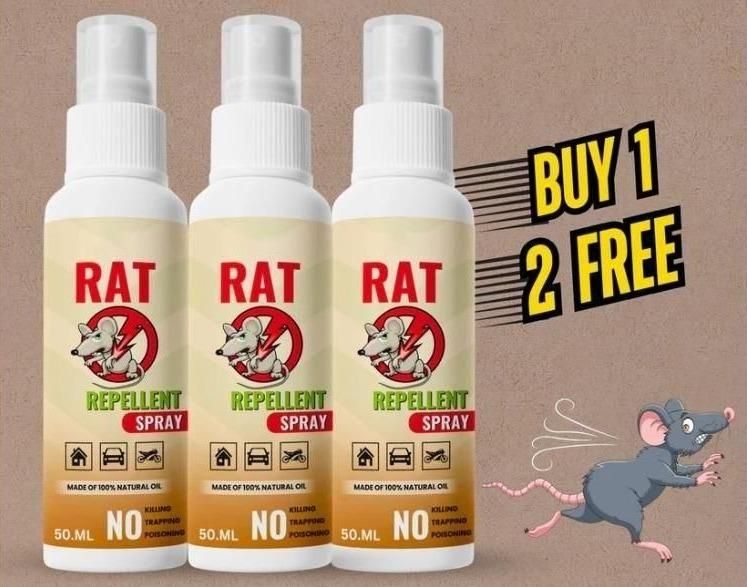 Rat Repellent Spray 50ML – Pack of 3 Liquid Rodent Repellent for Home Use, rat repellent spray, rat repellent spray pack of 3, liquid rat repellent, effective rat repellent spray, rodent repellent spray 50ml, rat and mice repellent spray, pack of 3 rodent repellent, natural rat repellent spray, home rat repellent spray, rat control spray for house, non-toxic rat repellent, easy use rat repellent spray, indoor rat repellent spray, rat repellent spray for kitchen, safe rat repellent liquid


