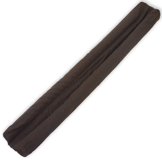 Twin door draft stopper protecting doors from drafts. under door draft guard, twin draft stopper, door dust blocker, washable door seal, fabric draft guard, door noise stopper, under door insulation