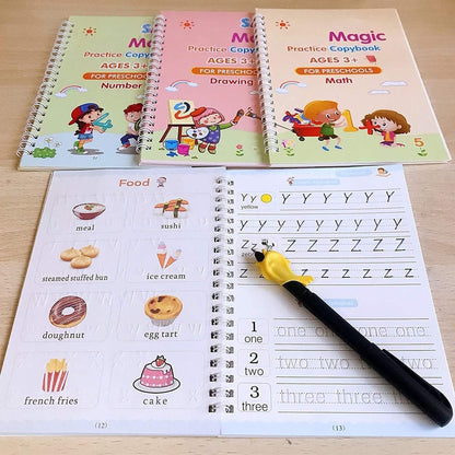 Sank Magic practice copybook set, reusable handwriting kit for kids, handwriting practice copybook India, Sank Magic reusable copybook, handwriting workbook set, reusable writing kit for children, handwriting practice kit with refills, Sank Magic writing practice set, reusable handwriting copybook set, kids handwriting workbook

