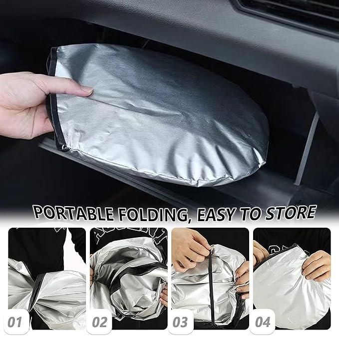 car side window sunshade, windshield sunshade foldable, car heat protection shade, foldable car UV protector, sunshade for car in India, car sun protection cover, anti-UV car window shield, car window foldable cover,