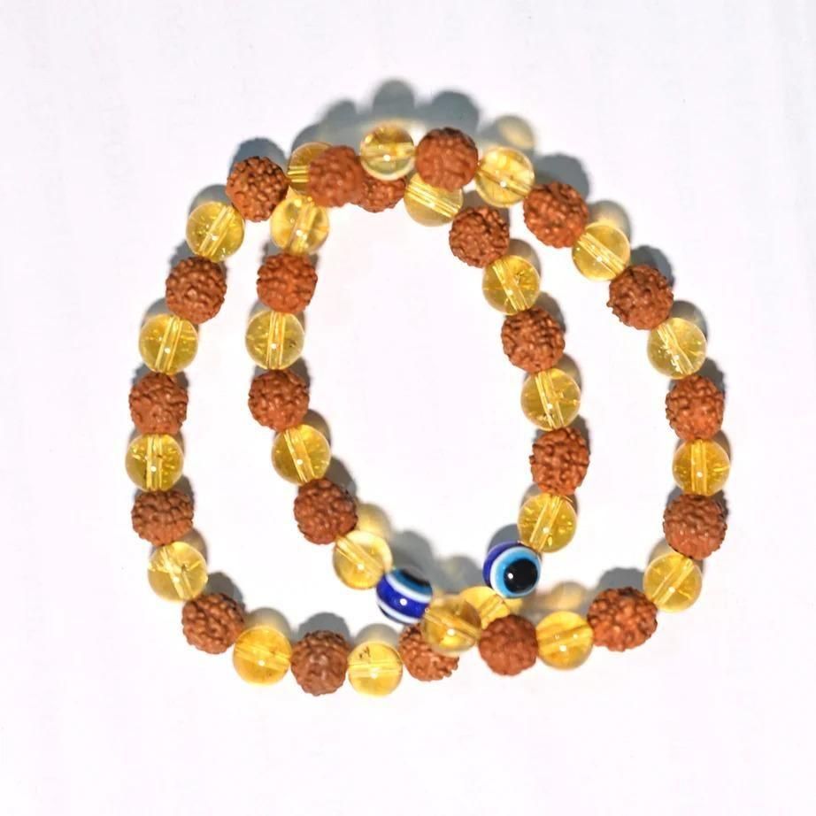 rudraksha bracelet for men, citrine crystal bracelet, rudraksha crystal bracelet, healing bracelet for men, spiritual bracelet for men, gemstone bracelet for men, rudraksha bracelet pack of 2, 8mm rudraksha bracelet, energy bracelet for men, citrine bracelet for wealth

