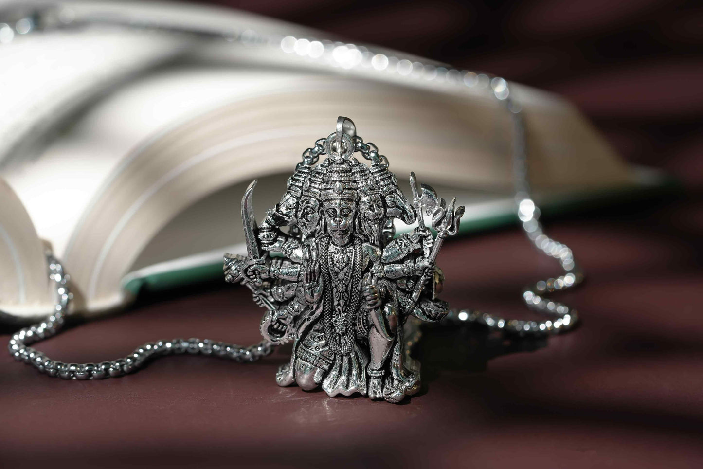 panchamukhi hanuman pendant, silver plated pendant, hanuman ji locket, devotional pendant men, silver plated jewelry, hanuman pendant chain, spiritual pendant for men, hanuman jewelry men, religious pendant men, silver plated spiritual pendant

