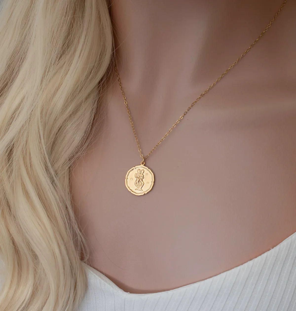 zodiac necklace, astrology pendant, zodiac sign pendant, personalized pendant, zodiac jewelry, gold plated necklace, astrology necklace for men, astrology necklace for women, custom zodiac chain, horoscope pendant

