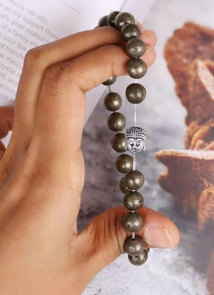natural crystal stretch bracelet, pyrite lucky charm bracelet, elastic crystal bracelet unisex, natural pyrite stretch jewelry, lucky charm pyrite bracelet, unisex crystal charm bracelet, pyrite gemstone elastic bracelet, natural stone stretch bracelet, lucky charm crystal bracelet unisex
