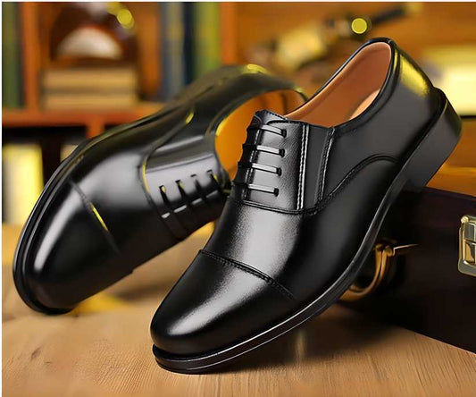 Men's Black Smart Formal Shoes | Synthetic Lace-Up with Airmix Sole, men's formal shoes, black formal shoes men, synthetic formal shoes for men, smart formal shoes men, airmix sole formal shoes, lace-up formal shoes men, men’s office shoes black, men formal leather look shoes, men shoes UK size 6 formal, stylish formal shoes for men, men black dress shoes synthetic, comfortable formal shoes men, durable formal shoes India, men’s professional shoes black, affordable formal shoes men

