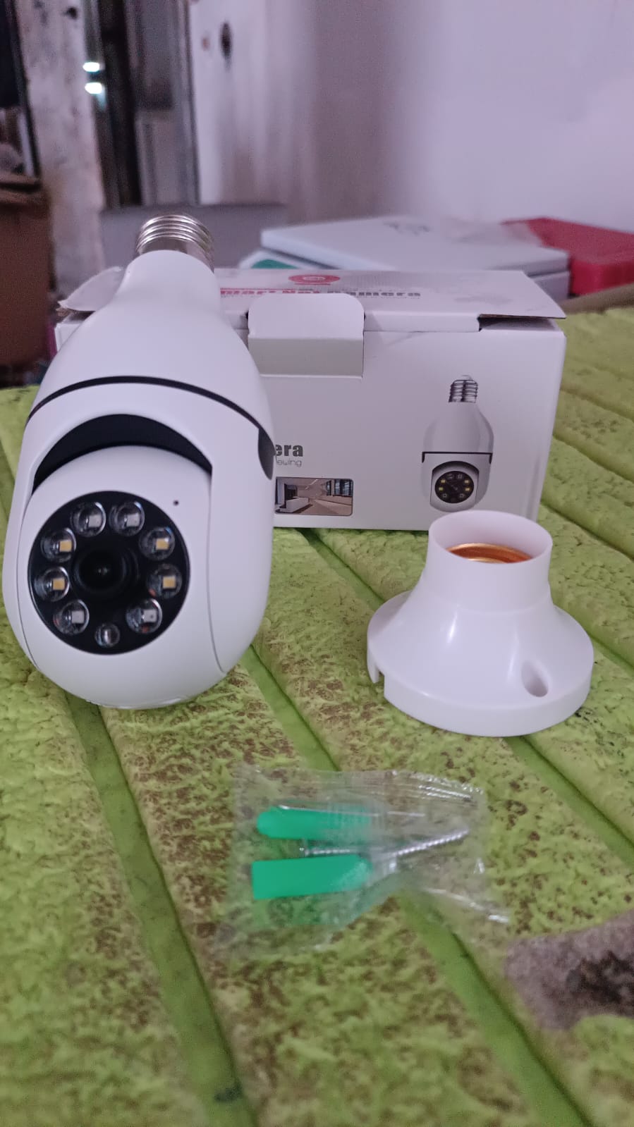  fisheye CCTV security camera for indoor monitoring, WiFi-enabled wireless IP camera for shop and office,