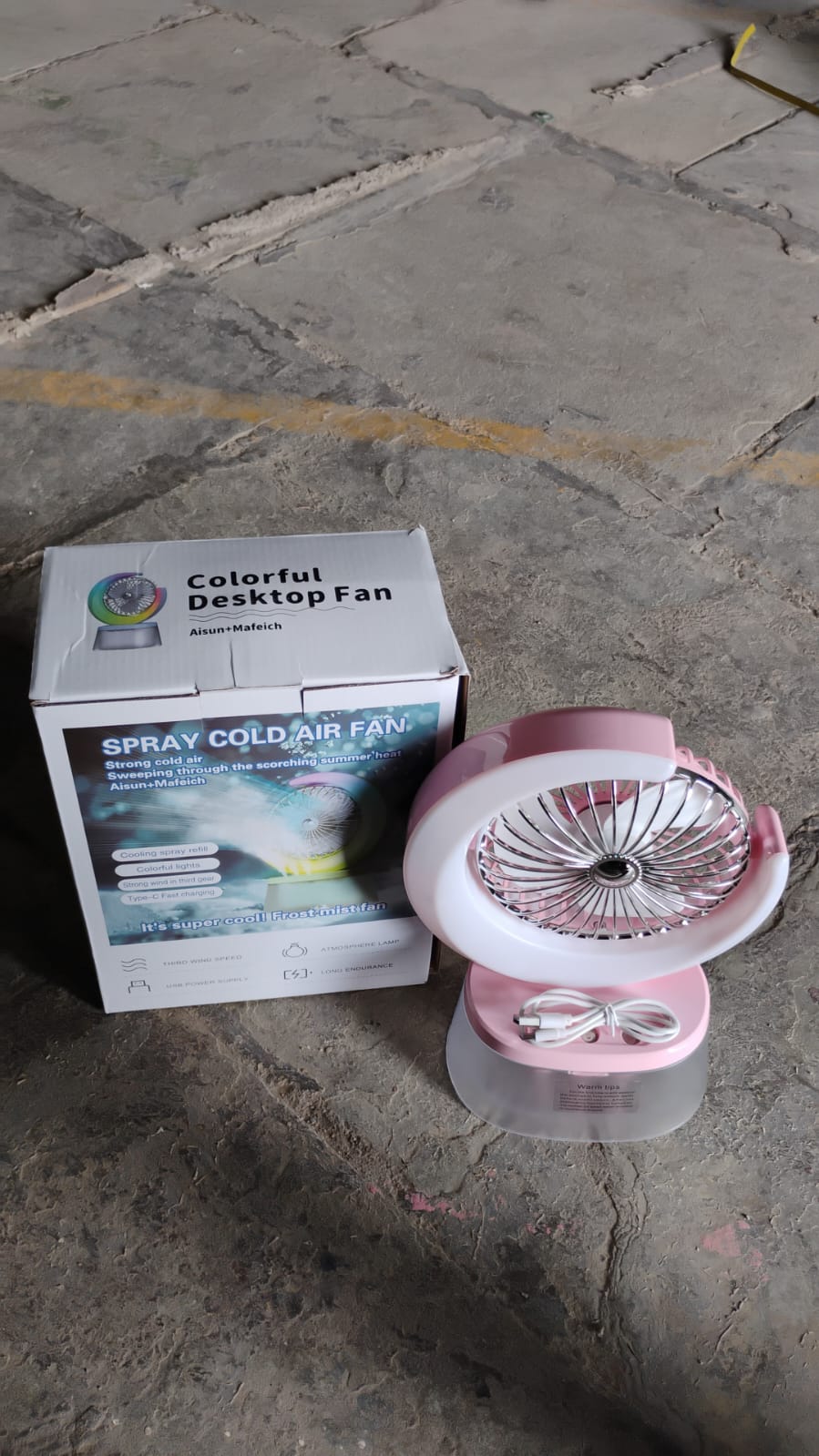 plug and play fan for office desk, travel-friendly mini fan, LED fan for tent and study, misting fan for desk, multi-functional USB fan