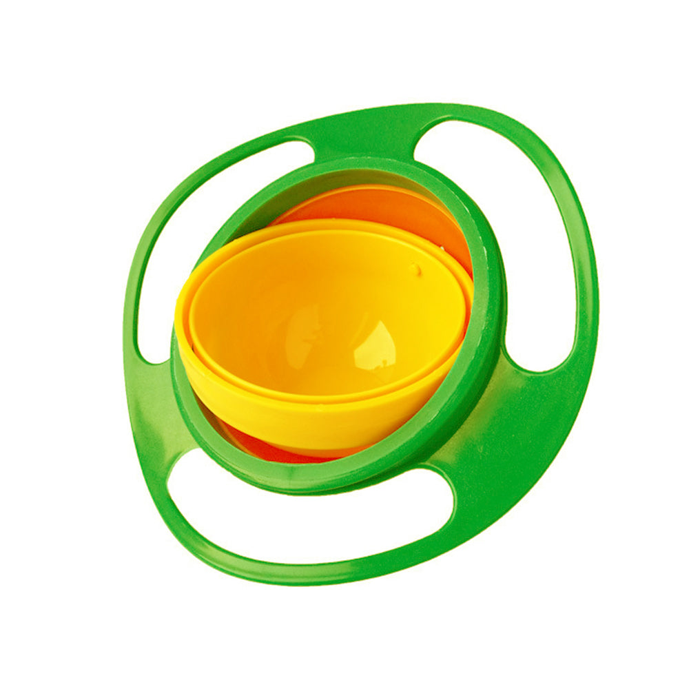 Toddler gyro bowl with 360-degree rotation, spill-proof and portable for easy feeding. gyro bowl for kids, spill proof toddler bowl, rotating baby snack bowl, kids feeding dish, anti spill gyro bowl, 360 degree snack bowl, baby feeding utensil