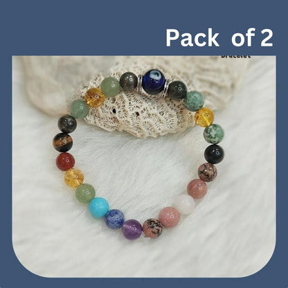 Latest Stone Bracelet Pack of 2 – Multicolor Natural Stone Beads for Men & Women, stone bracelet, stone bracelets for men and women, multicolor stone bracelet, pack of 2 stone bracelets, natural stone bracelet, latest stone bracelet design, stone bead bracelet, casual stone bracelet, unisex stone bracelet, gemstone bracelets pack, adjustable stone bracelet

