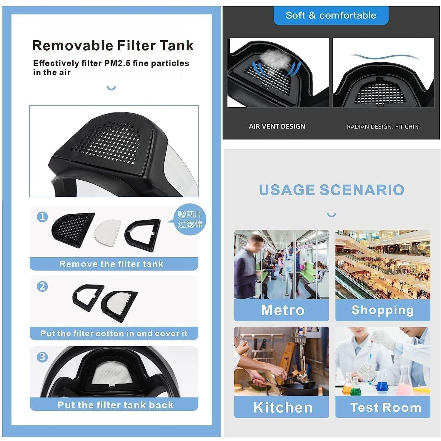 anti-fog face shield, full face transparent mask, protective face shield for men, face mask shield transparent, anti-fog transparent face mask, men's face shield mask, full face cover mask, clear protective face mask, transparent face shield India, reusable face shield