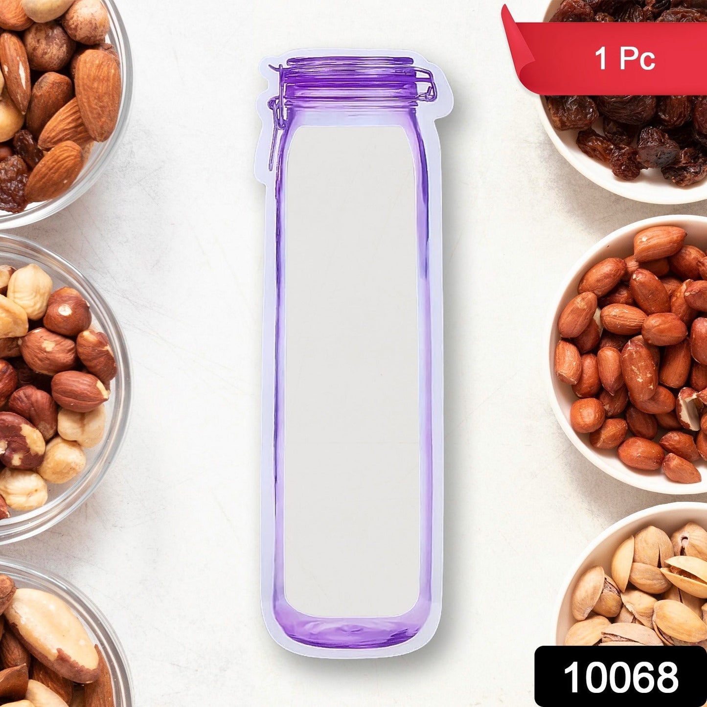 bottle-shaped ziplock bag, bottle pouch food storage, reusable snack storage pouch, bottle design zip-lock bag, kitchen storage ziplock pouch, travel snack bag reusable, leak-proof bottle bag

