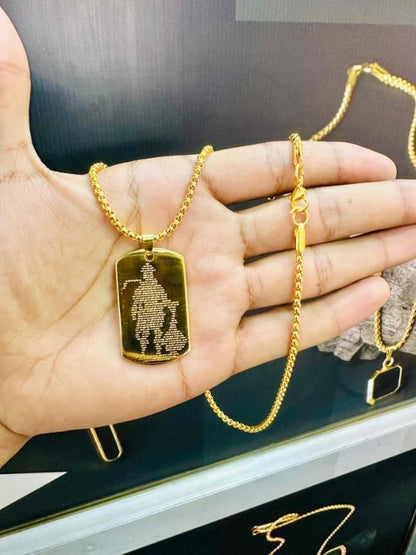 men’s Hanuman Chalisa pendant necklace, Hanuman Chalisa gold pendant online India,