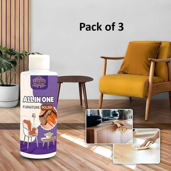 Furniture Polish Cleaner & Wood Shiner – 100ML Pack of 3 | Lemon Scented Wood Polish, furniture polish cleaner, wood shiner polish, furniture cleaner polish for wood, wood furniture cleaner spray, polish for wooden furniture, wood floor coating polish, lemon scented furniture polish, best wood polish in India, multipurpose furniture shiner, polish for laminate furniture, furniture polish spray 100ml, pack of 3 furniture shiner, residue-free wood polish, wooden cabinet cleaner, paint wood cleaner polish

