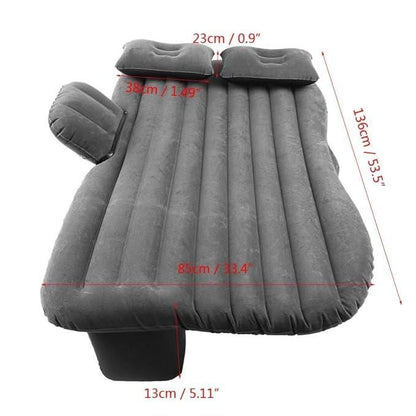 car travel bed mattress with 2 air pillows inflatable foldable portable PVC, best inflatable car mattress for back seat with pillows in India, foldable car mattress with 2 air cushions for travel India, PVC car bed for back seat foldable and portable