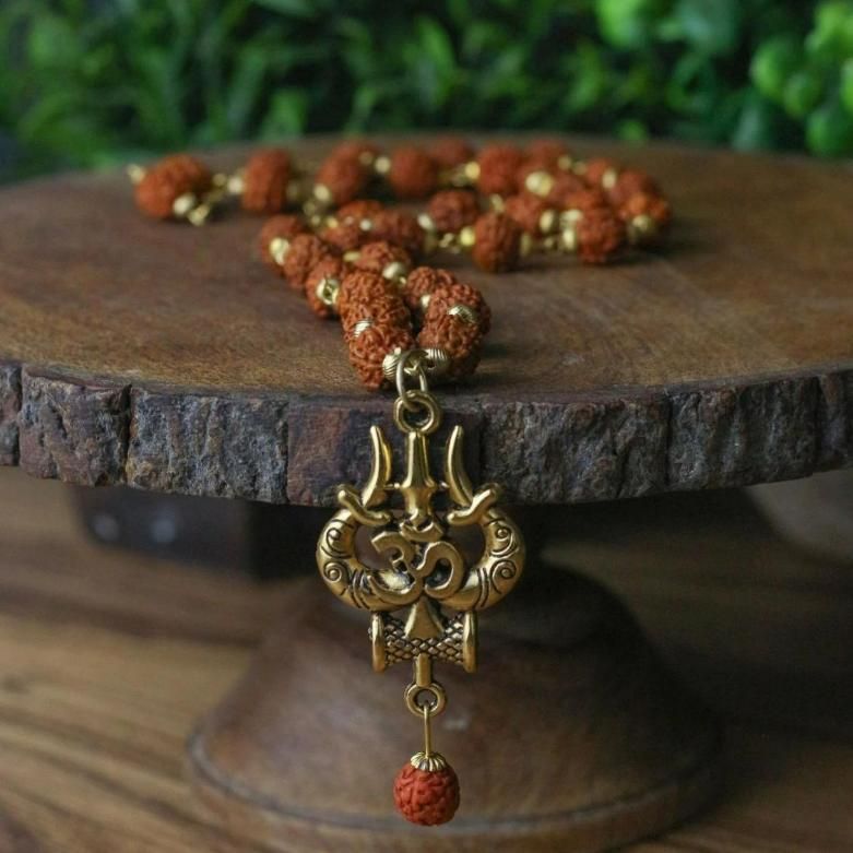 Panchmukhi Rudraksha OM Shiva Trishool Mala | Spiritual Trishul Pendant Rudraksha Chain for Men, panchmukhi rudraksha mala, om shiva trishool mala, rudraksha mala with trishul pendant, shiva trishul rudraksha necklace, shiva rudraksha mala for men, rudraksha mala for meditation, trishool pendant rudraksha chain, shiv trishul rudraksha mala for men, rudraksha mala spiritual jewelry, original rudraksha mala online India, panchmukhi rudraksha benefits, shiva rudraksha chain