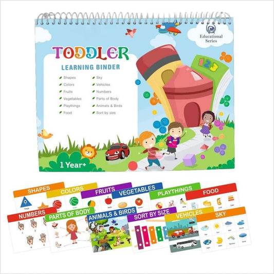 Toddler Learning Binder | Stick & Learn Activity Book for Preschool Kids | Educational Busy Book with Velcro for 2–5 Years, toddler learning binder, stick and learn activity book, toddler activity binder, learning binder for preschool, educational binder for kids, busy book for toddlers India, montessori learning book, preschool activity binder, learning folder for toddlers, toddler busy binder, reusable learning book for kids, toddler early learning book, educational activity book for 2-5 years
